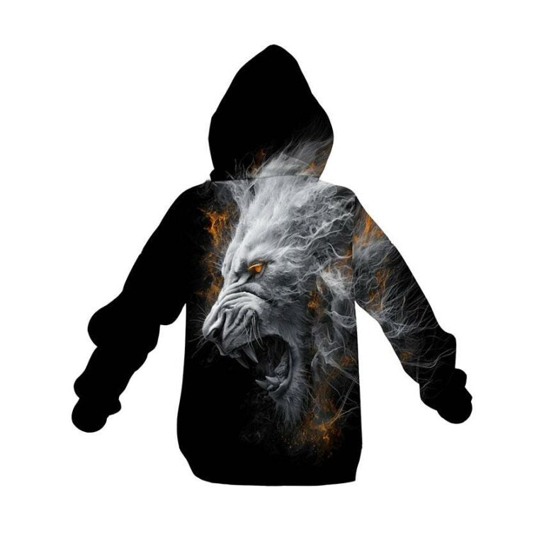 Powerful Lion Kids Graphic Pullover Hoodie