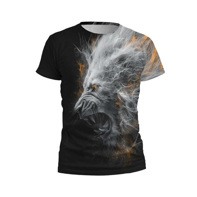Powerful Lion Men's Athletic Graphic T-Shirt