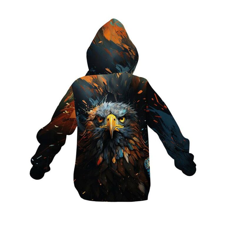 Proud Eagle Kids Graphic Pullover Hoodie