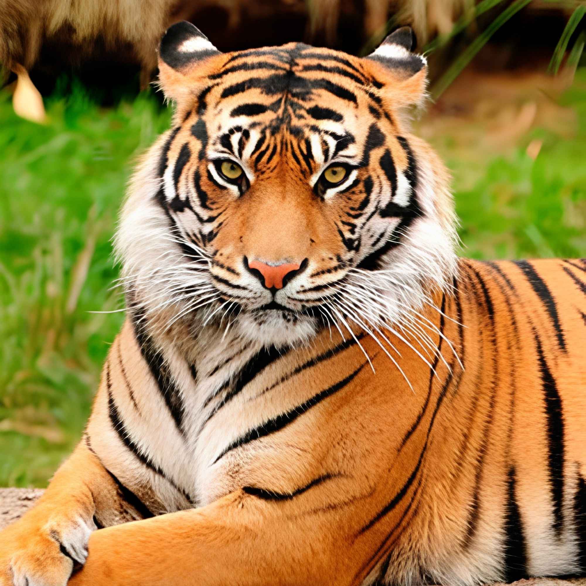 Proud Tiger Portrait Print Plush Fleece Throw Blanket