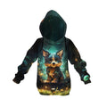 Puppy Fairytale Forest Kids Graphic Pullover Hoodie