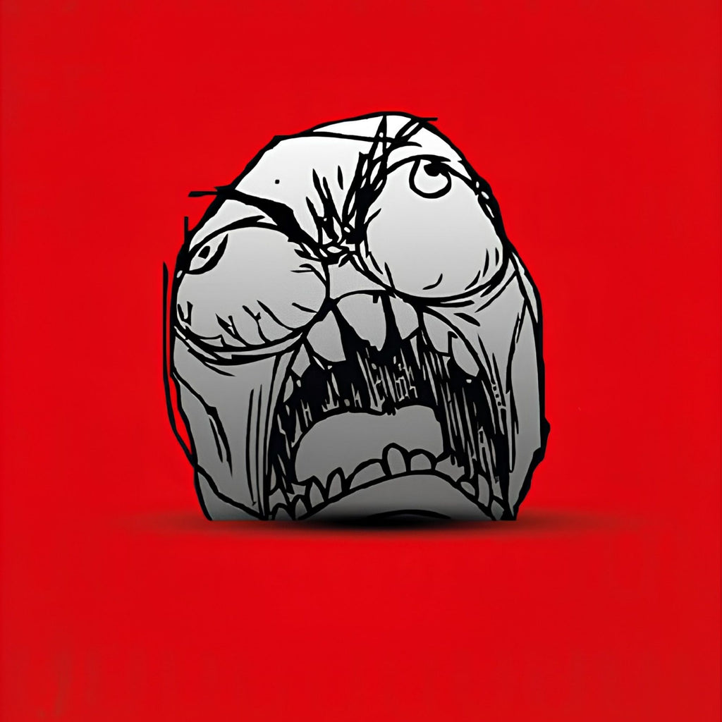 Rage Face Classic Internet Meme Print Plush Fleece Throw Blanket