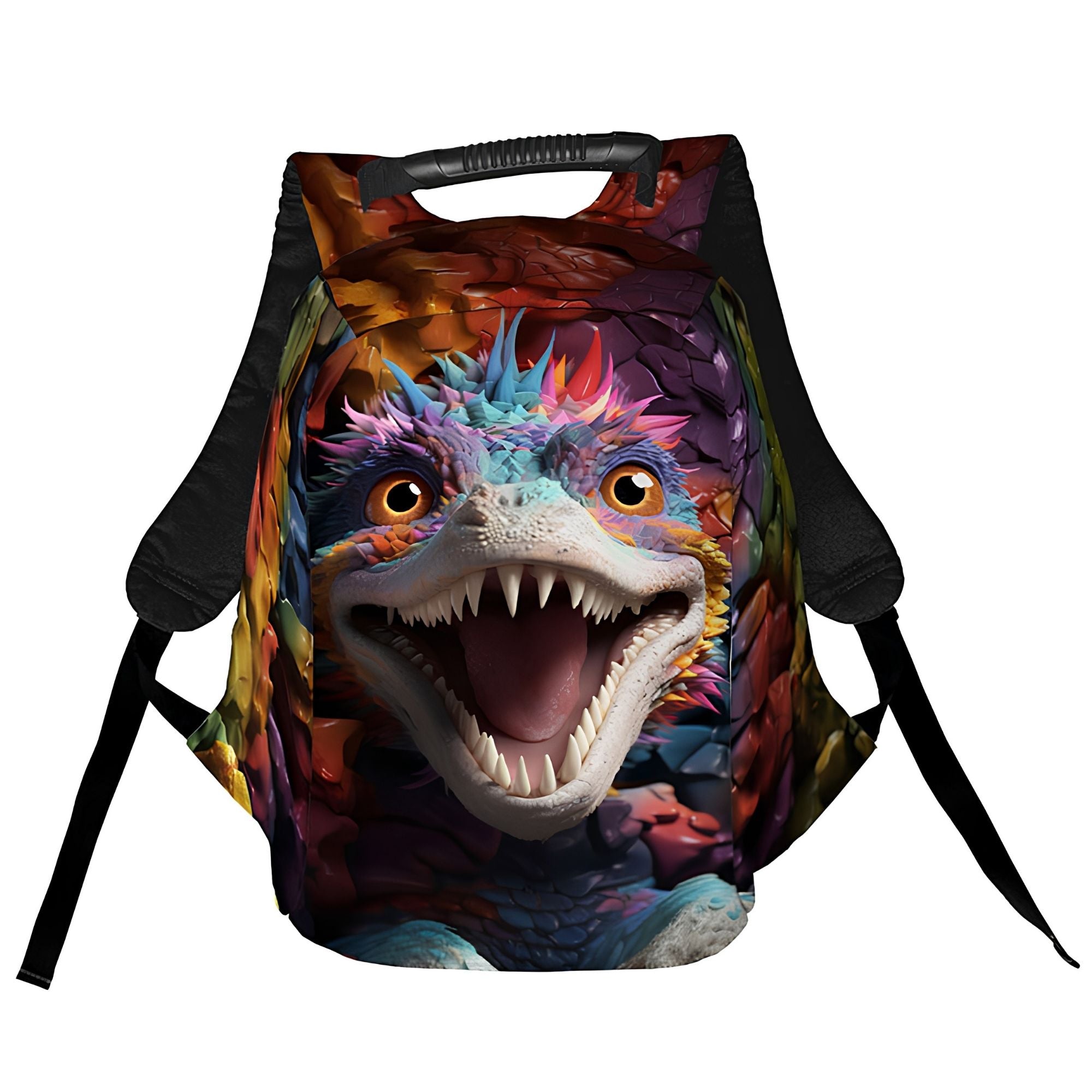 Rainbow Dinosaur Anti-Theft Laptop Backpack – Urban Travel Bag