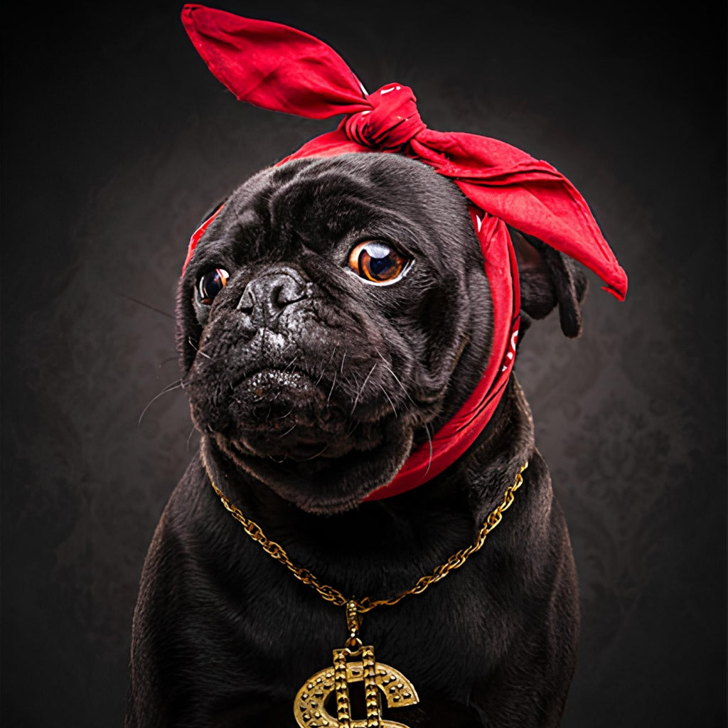Rapper Pug Print Plush Fleece Throw Blanket
