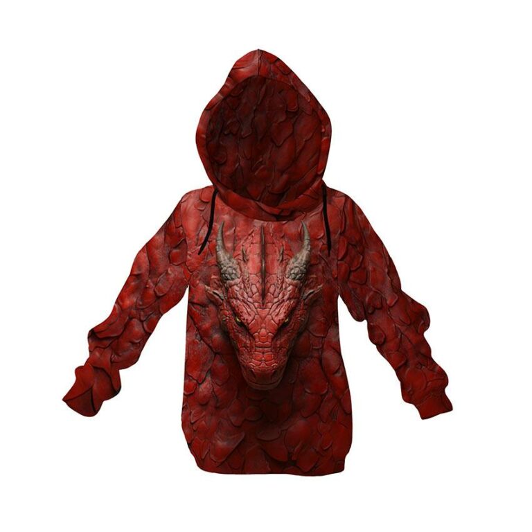 Red Dragon Kids Graphic Pullover Hoodie