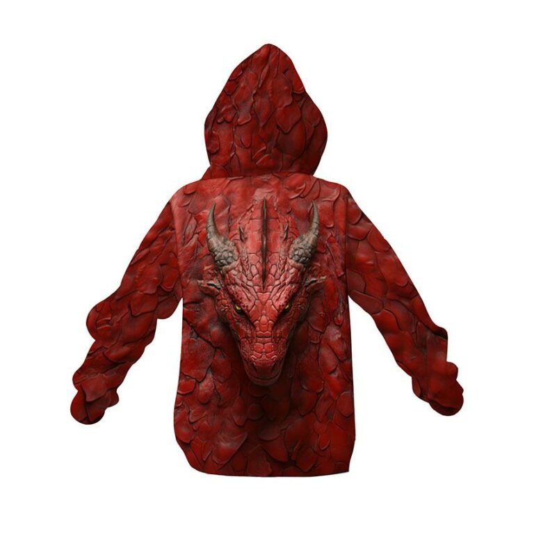 Red Dragon Kids Graphic Pullover Hoodie
