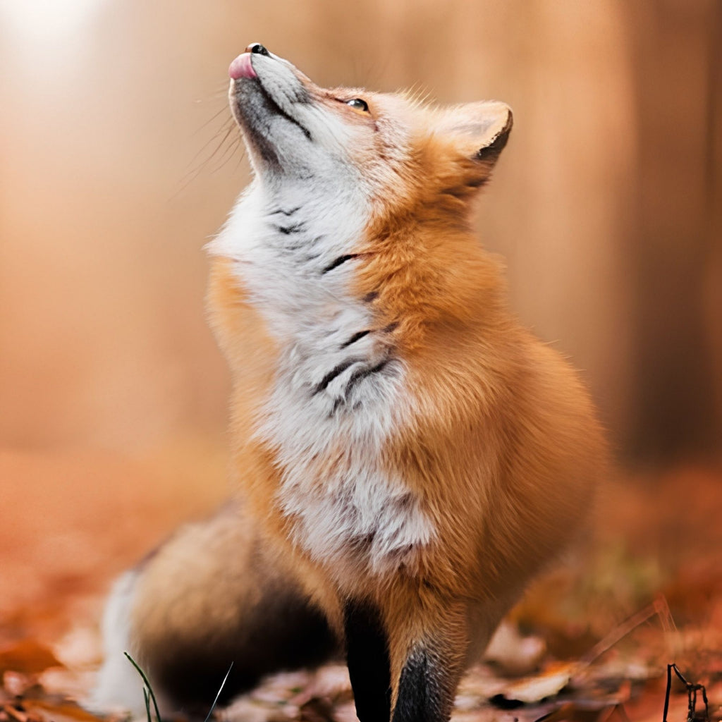 Red Fox Print Plush Fleece Throw Blanket