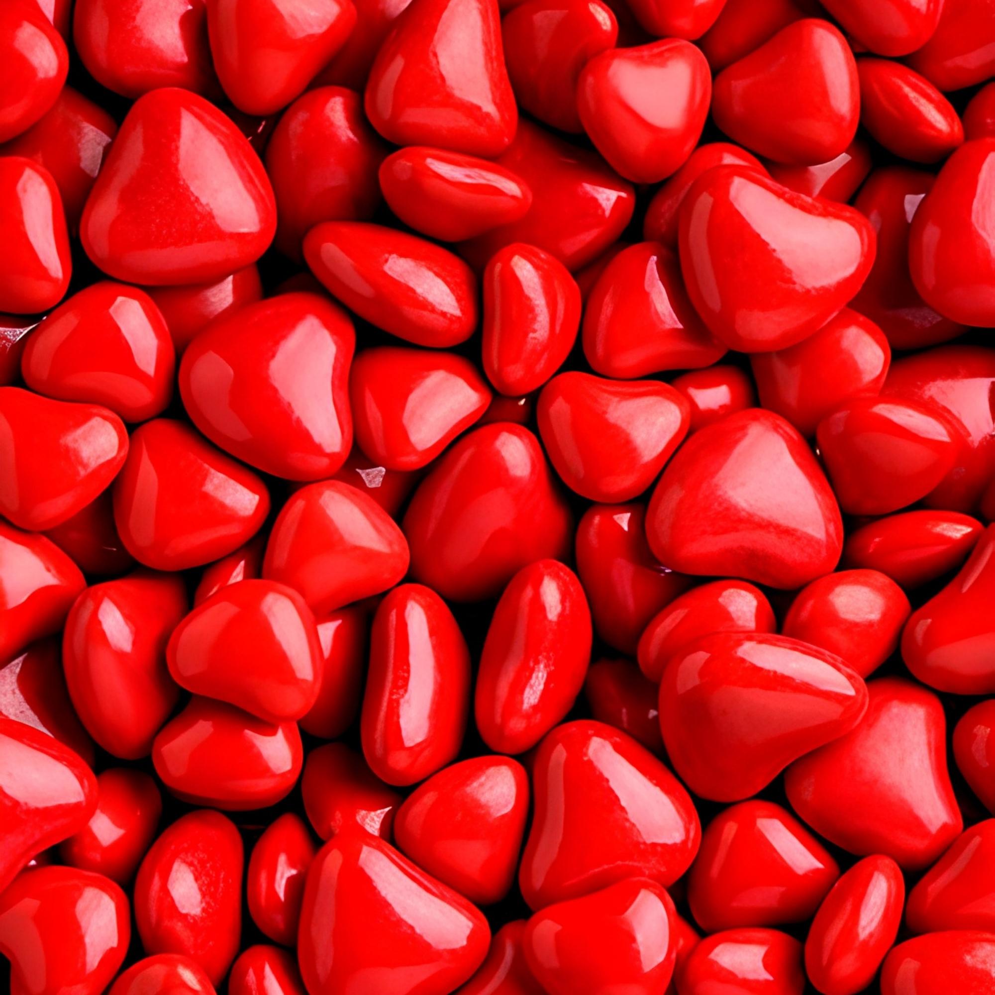 Red Hearts Love Pattern Plush Fleece Throw Blanket