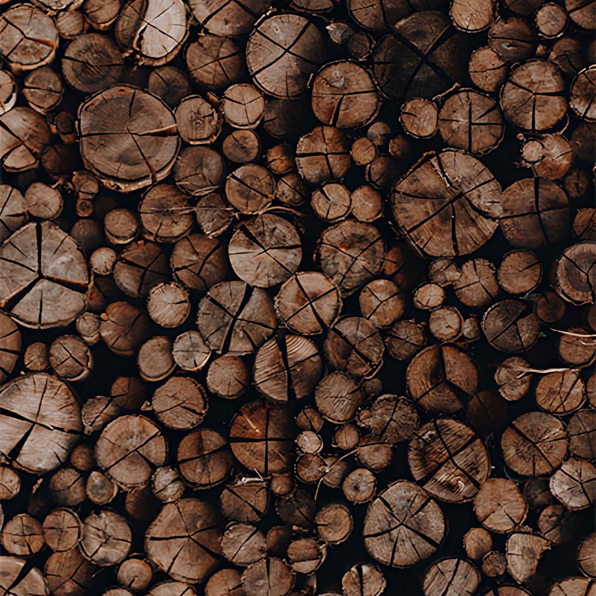 Rustic Firewood Log Stack Print Plush Fleece Throw Blanket