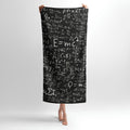 Scientific Formulas Print - Soft Cotton Terry Bath & Beach Towel