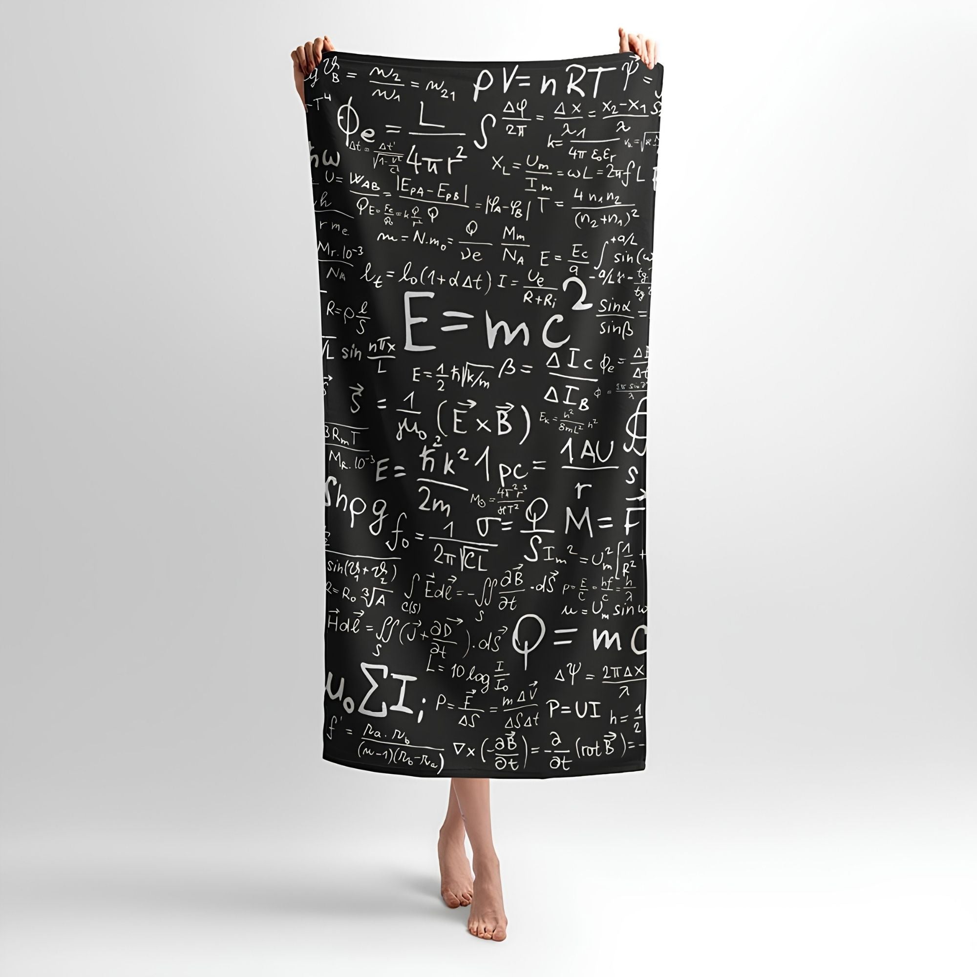 Scientific Formulas Print - Soft Cotton Terry Bath & Beach Towel