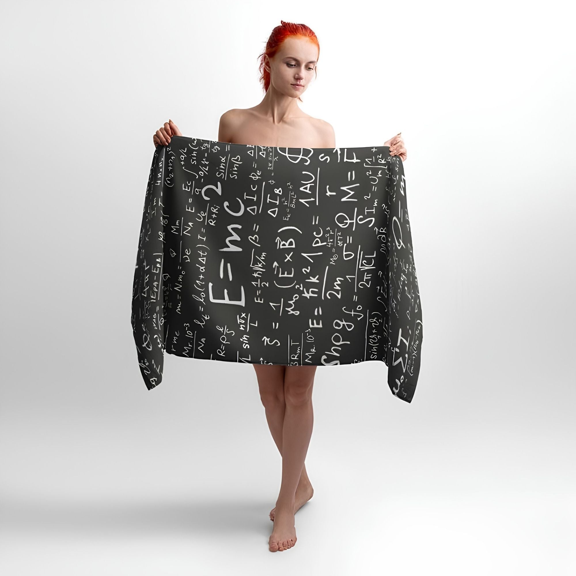 Scientific Formulas Print - Soft Cotton Terry Bath & Beach Towel