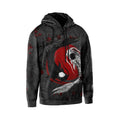 Men's hoodie with print "Yin and Yang. Japanese motif. Yin and Yang. Japanese motif"