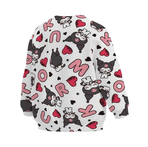 Children's sweatshirt with print "Kuromi. Pattern. Kuromi. Pattern"