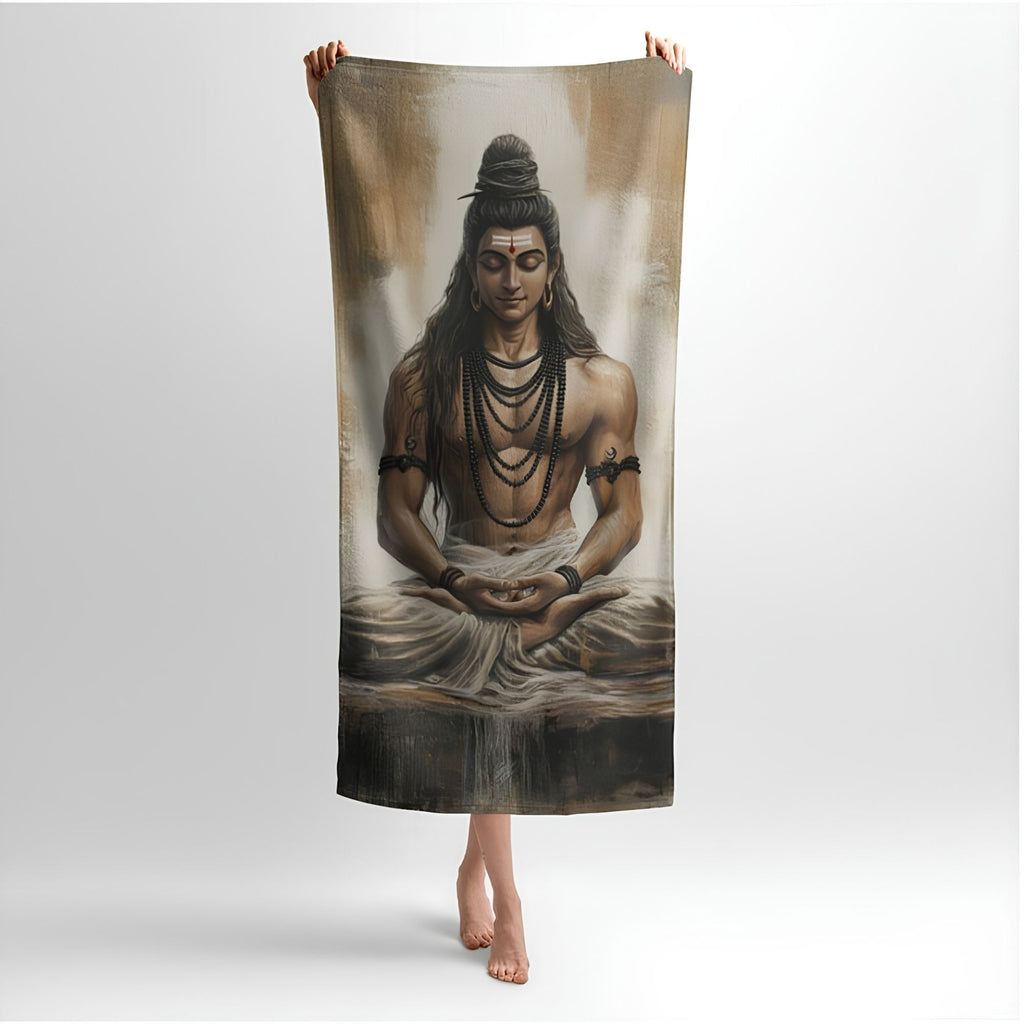 Shiva Art Print - Soft Cotton Terry Bath & Beach Towel