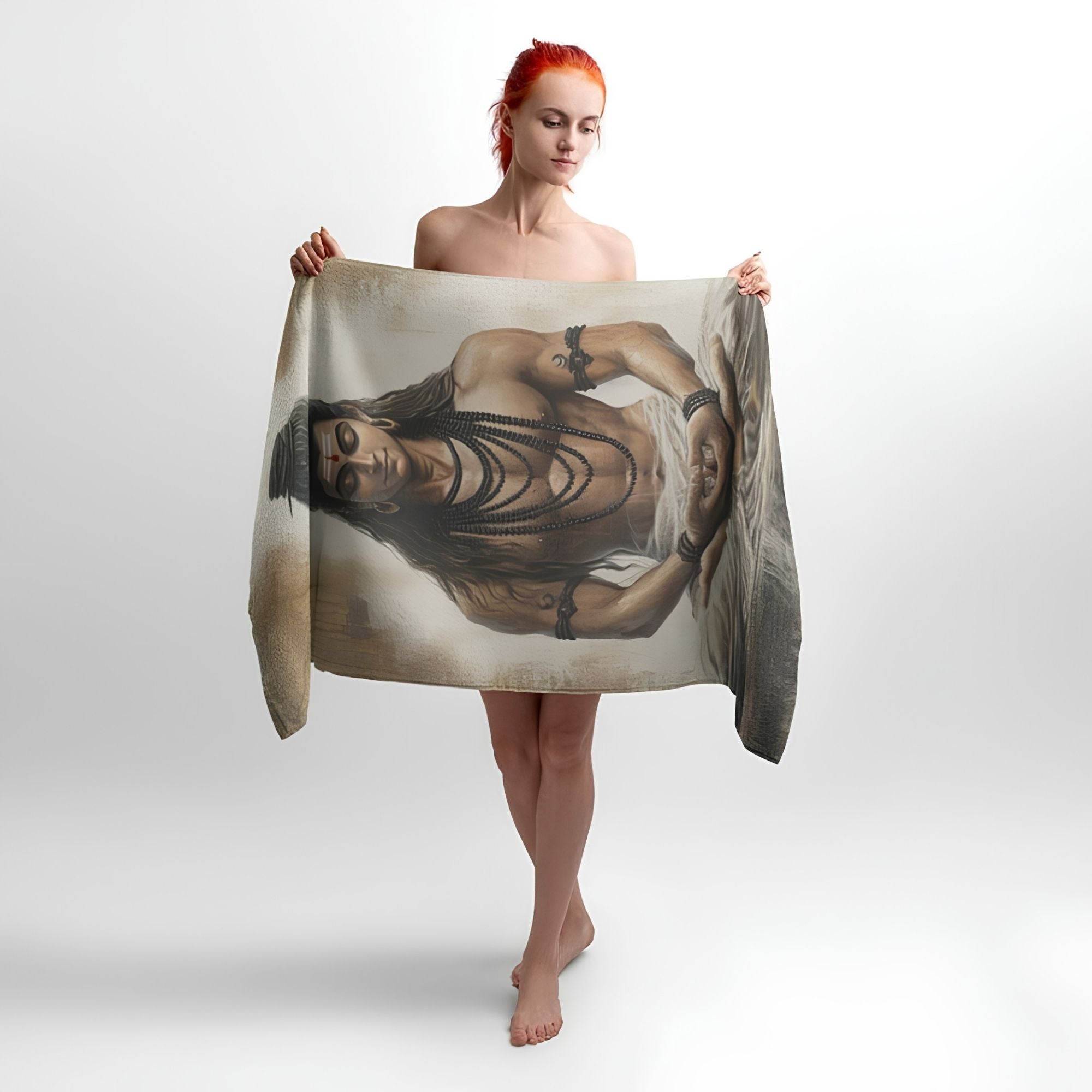 Shiva Art Print - Soft Cotton Terry Bath & Beach Towel