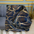 Snakeskin Pattern Print Plush Fleece Throw Blanket