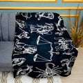 Star Path Astrology Constellation Print Plush Fleece Throw Blanket