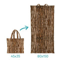 Tree Texture 2-in-1 Beach Towel Tote Bag