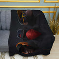 Trendy Monkeys Print Plush Fleece Throw Blanket