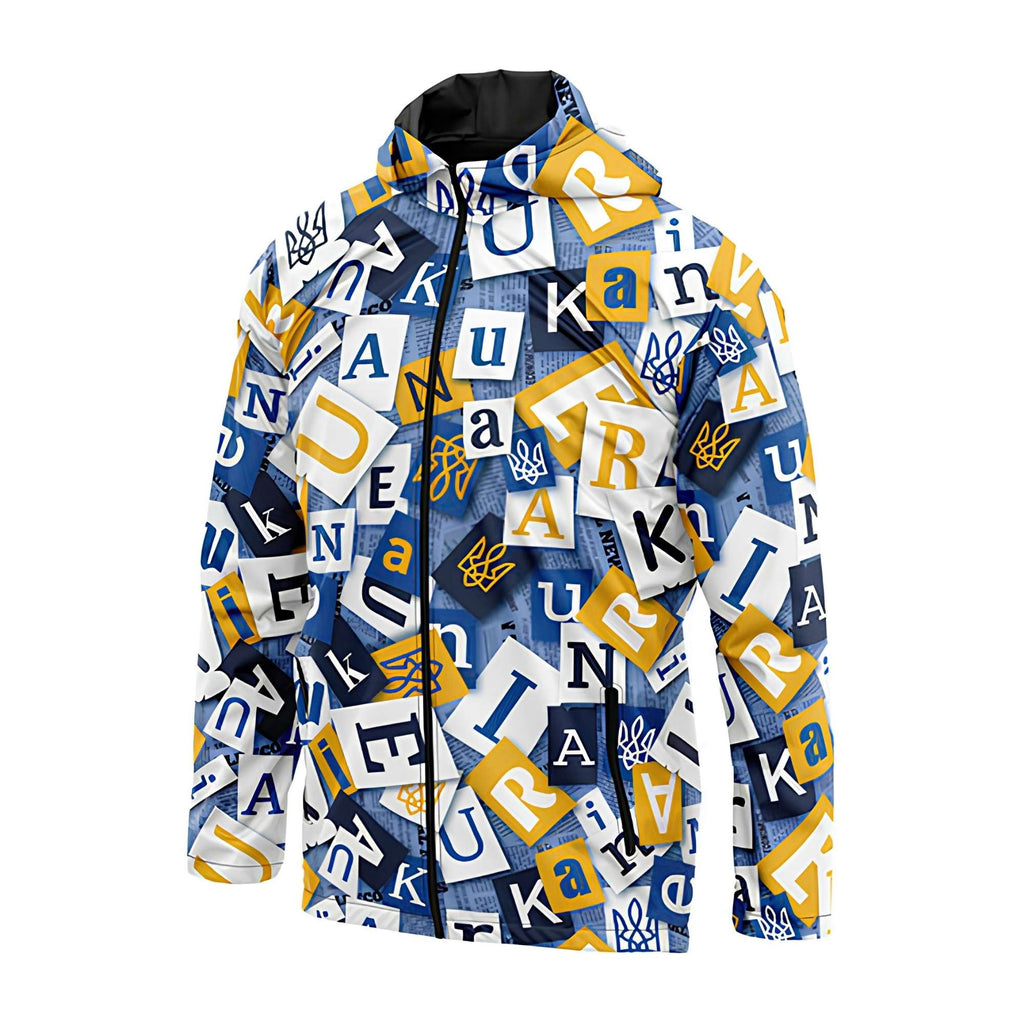 Ukrainian Alphabet Classic Unisex Windbreaker Jacket