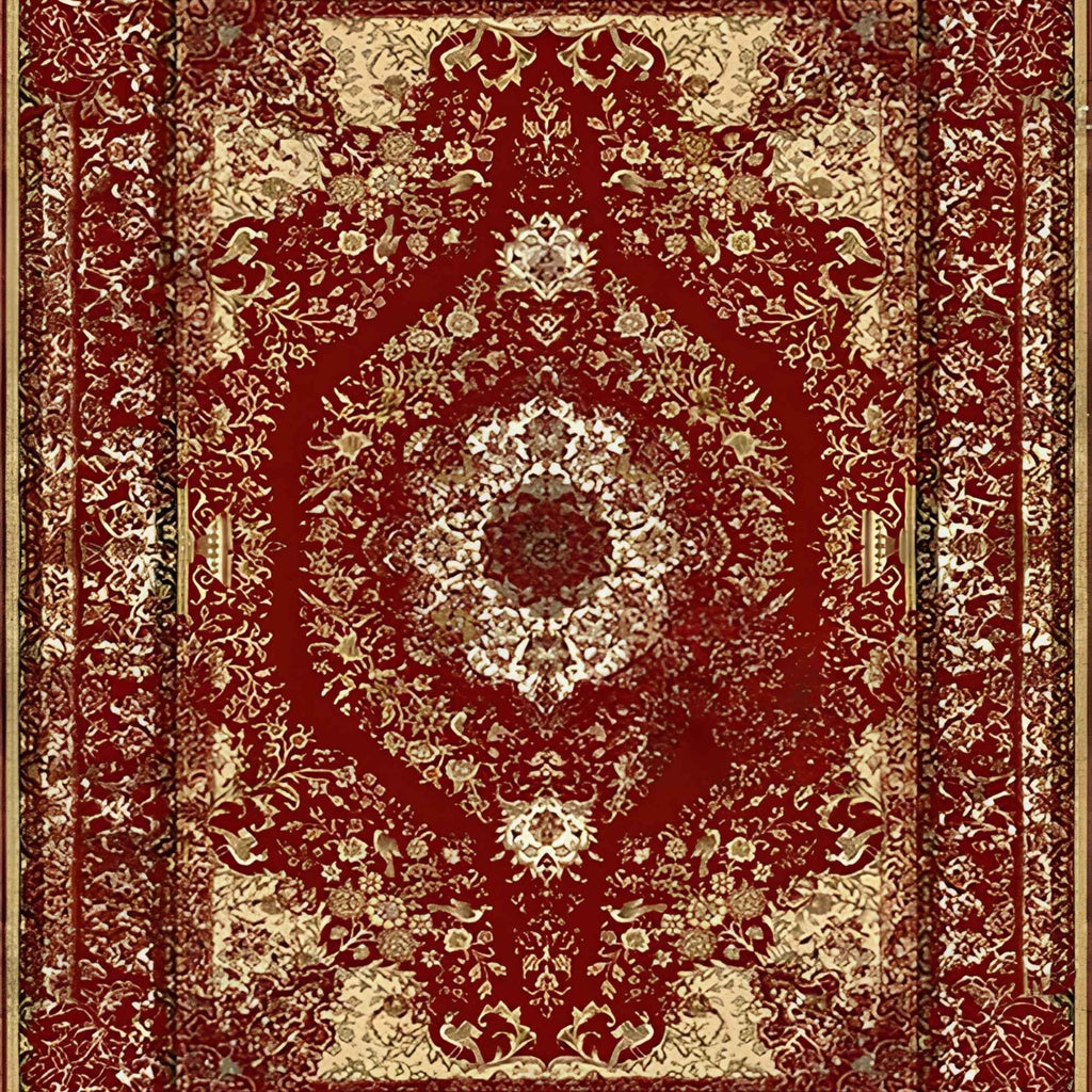 Vintage Grandma's Rug Print Plush Fleece Throw Blanket