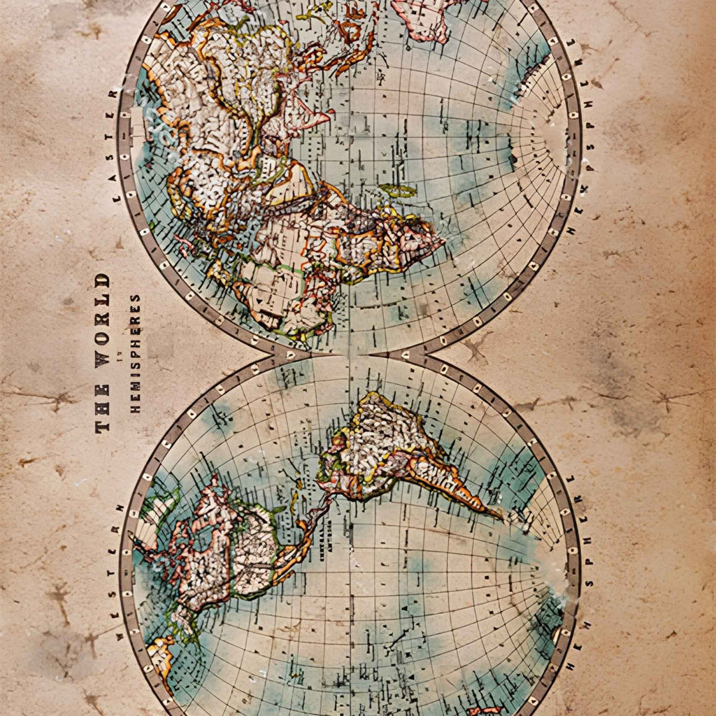 Vintage World Map Print Plush Fleece Throw Blanket