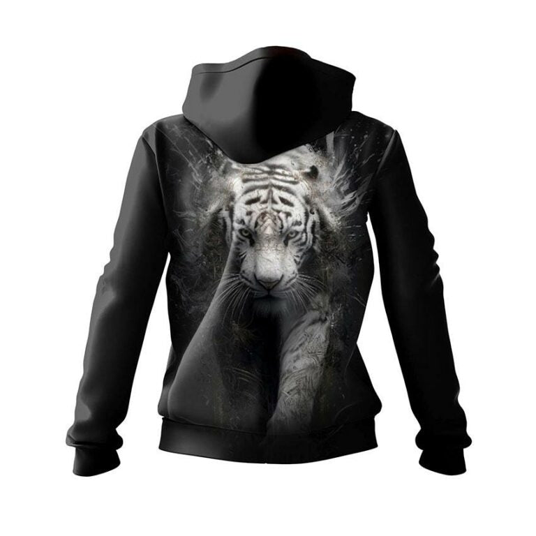 White Tiger Dark Fantasy Women's Graphic Hoodie