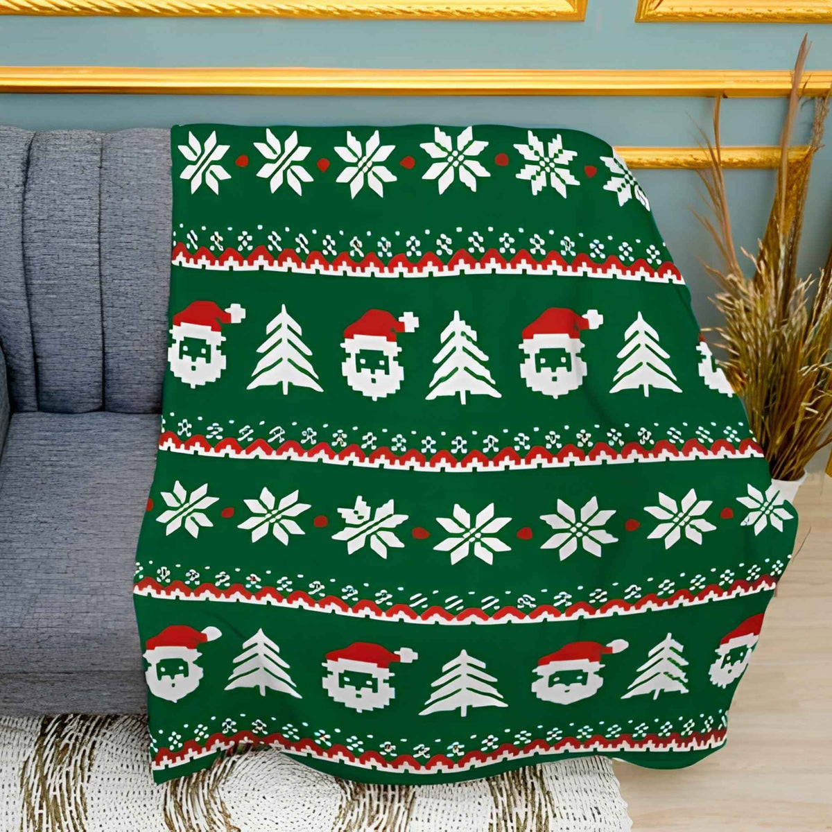 Winter Tale Seasonal Landscape Print Plush Fleece Throw Blanket