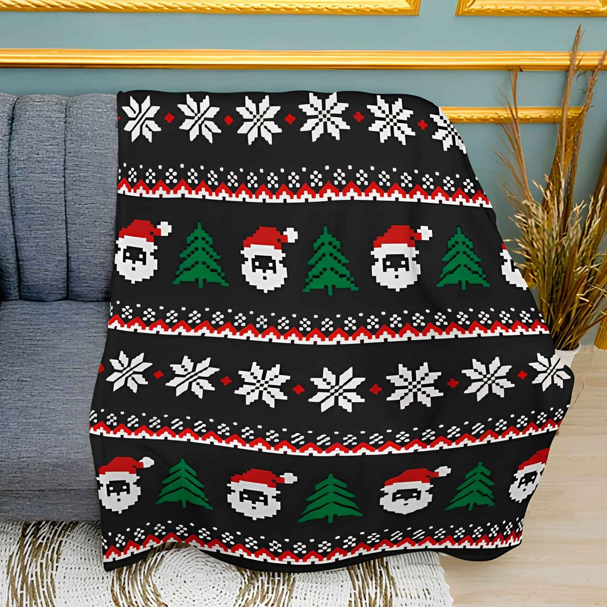 Winter Tale Seasonal Landscape Print Plush Fleece Throw Blanket