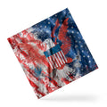American Flag Bald Eagle Silk Neck Scarf Patriotic Square Headscarf