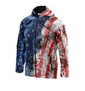 American Flag Graphic Windbreaker Lightweight Hooded Outerwear