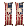 American Flag Skull Dakimakura Body Pillow with USA Patriot Design
