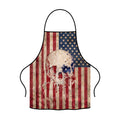 American Flag Skull Graphic Apron Heavy Duty Kitchen Workwear