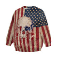 American Skull Kids Fleece Sweatshirt Graphic Pullover