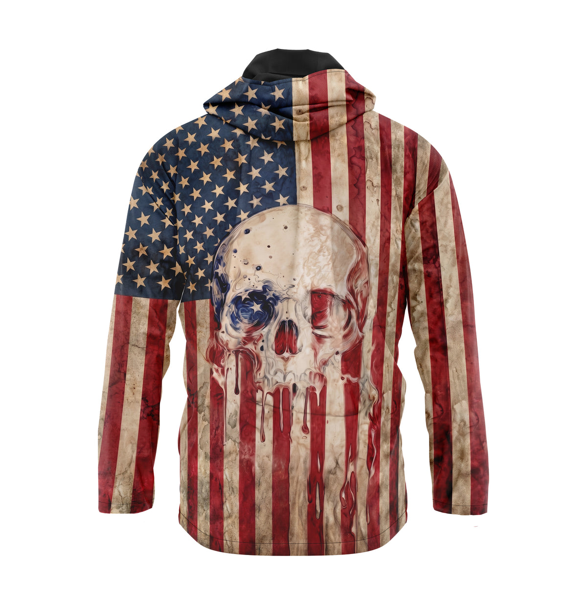 American Skull Print Lightweight Tactical Windbreaker Jacket