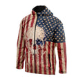 American Skull Print Lightweight Tactical Windbreaker Jacket