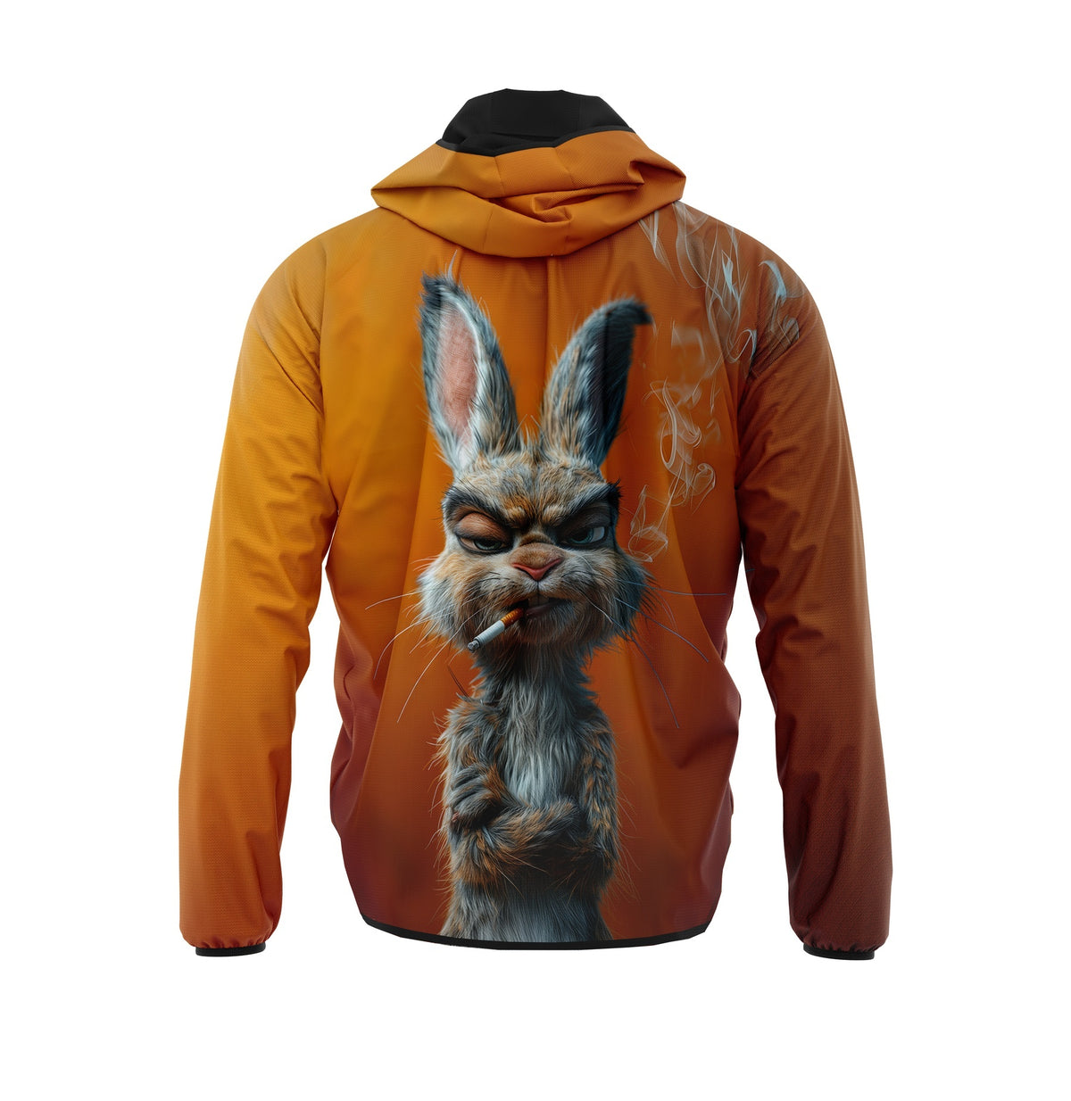 Angry Bunny Grafik-Windbreaker mit Kapuze