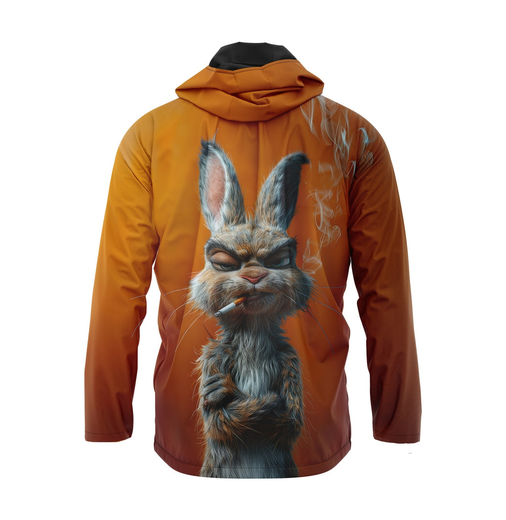 Angry Bunny Graphic Windbreaker Jacket