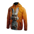 Angry Bunny Grafik-Windbreaker mit Kapuze