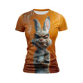 Angry Bunny Graphic Print Women's T-Shirt