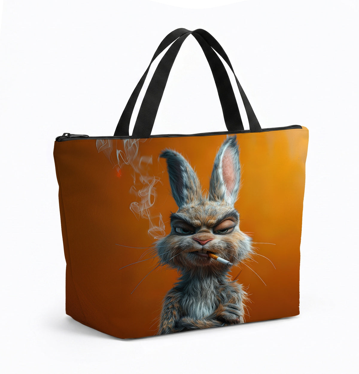 Isolierte Kühltasche mit „Angry Bunny“-Grafikdruck