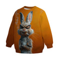 Angry Bunny Kids Sweatshirt With Graphic Rabbit Print