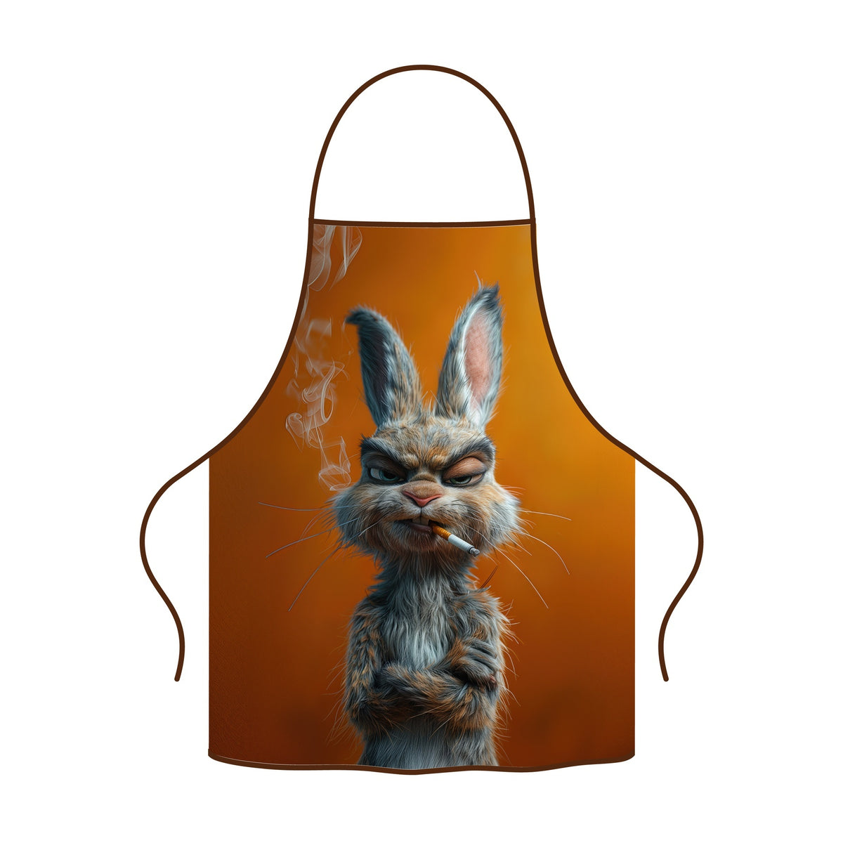 Schürze mit auffälligem „Angry Bunny“-Motiv