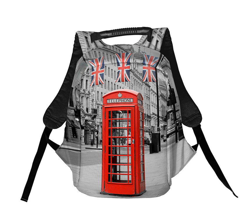 London Telephone Box Anti Theft Laptop Backpack 15.6 Inch