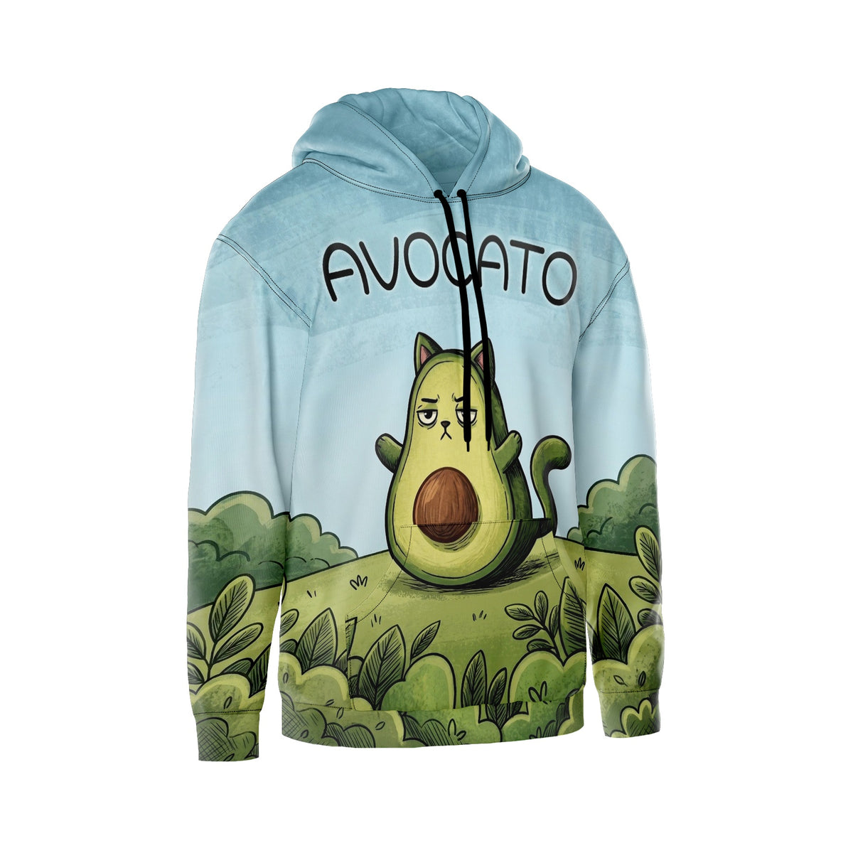 Avocato Katzen-Grafik-Kapuzenpullover