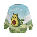 Avocado-Katze Kinder-Sweatshirt Süßer Grafik-Pullover