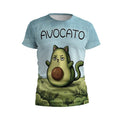 Avocato Cat Graphic Print Men's T-Shirt