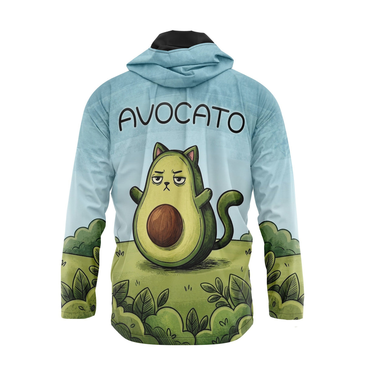 Avocato Katzen-Grafik-Windbreaker-Jacke