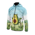 Avocato Cat Graphic Print Lightweight Zip Windbreaker Jacket